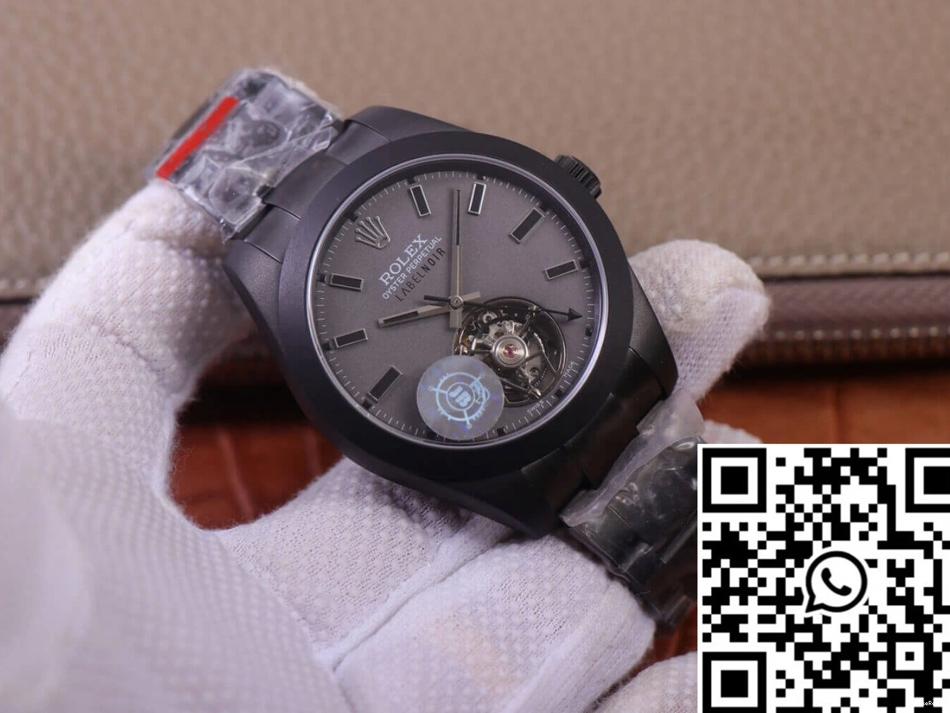 Label LNT01HS-001 JB Black case 116400 Factory Replica watch Rolex Base Noir Milgauss Design 0816